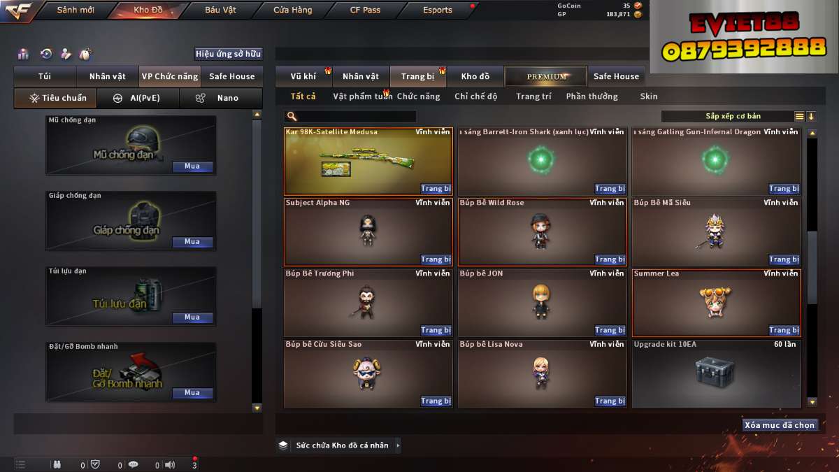 shop acc cf uy tin gia re
